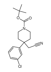 tert-butyl 4-(3-chlorophenyl)-4-(cyanomethyl)piperidine-1-carboxylate结构式