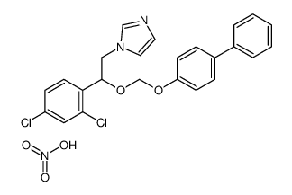 1-[2-(2,4-dichlorophenyl)-2-[(4-phenylphenoxy)methoxy]ethyl]imidazole,nitric acid Structure