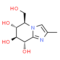 Imidazo[1,2-a]pyridine-6,7,8-triol, 5,6,7,8-tetrahydro-5-(hydroxymethyl)-2-methyl-, (5R,6R,7S,8S)- (9CI)结构式