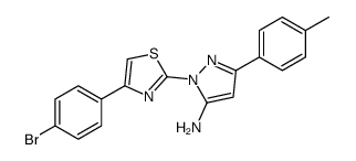 2-[4-(4-bromophenyl)-1,3-thiazol-2-yl]-5-(4-methylphenyl)pyrazol-3-amine Structure