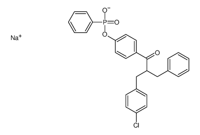 sodium,[4-[2-benzyl-3-(4-chlorophenyl)propanoyl]phenoxy]-phenylphosphinate Structure