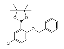 2-[5-chloro-2-(phenylmethoxy)phenyl]-4,4,5,5-tetramethyl-1,3,2-dioxaboralane结构式