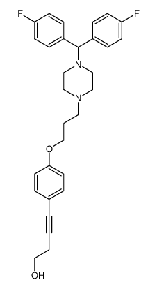 4-[4-(3-{4-[Bis-(4-fluoro-phenyl)-methyl]-piperazin-1-yl}-propoxy)-phenyl]-but-3-yn-1-ol结构式