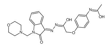 2-(4-acetamidophenoxy)-N-[(E)-[1-(morpholin-4-ylmethyl)-2-oxoindol-3-ylidene]amino]acetamide Structure