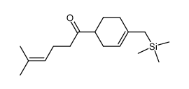 5-methyl-1-(4-((trimethylsilyl)methyl)cyclohex-3-en-1-yl)hex-4-en-1-one结构式