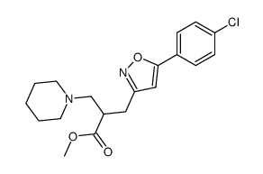 3-[5-(4-chlorophenyl)isoxazol-3-yl]-2-(piperidin-1-ylmethyl)propionic acid methyl ester Structure