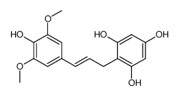 (E)-2-(3-(4-hydroxy-3,5-dimethoxyphenyl)allyl)benzene-1,3,5-triol结构式