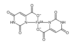 bis(1,2,3,6-tetrahydro-2,6-dioxopyrimidine-4-carboxylato-N3,O4)iron Structure