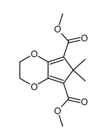 6,6-dimethyl-2,3-dihydro-6H-cyclopenta[1,4]dioxin-5,7-dicarboxylic acid dimethyl ester结构式