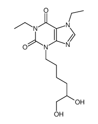 3-(5,6-dihydroxyhexyl)-1,7-diethyl-purine-2,6-dione Structure