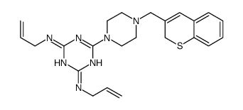 2-N,4-N-bis(prop-2-enyl)-6-[4-(2H-thiochromen-3-ylmethyl)piperazin-1-yl]-1,3,5-triazine-2,4-diamine结构式