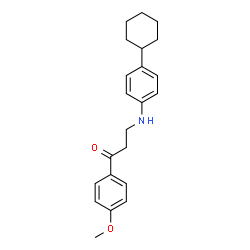 3-(4-cyclohexylanilino)-1-(4-methoxyphenyl)-1-propanone Structure