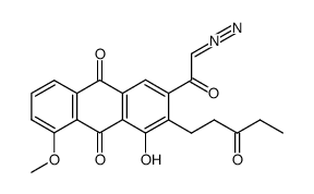 3-(2-Diazo-acetyl)-1-hydroxy-8-methoxy-2-(3-oxo-pentyl)-anthraquinone Structure