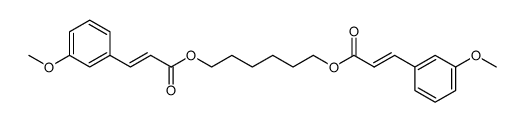 (E)-3-(3-Methoxy-phenyl)-acrylic acid 6-[(E)-3-(3-methoxy-phenyl)-acryloyloxy]-hexyl ester Structure