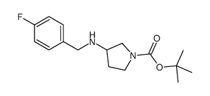 3-(4-氟苄氨基)-吡咯烷-1-羧酸叔丁酯结构式