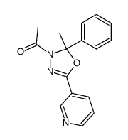 1-(2-Methyl-2-phenyl-5-pyridin-3-yl-[1,3,4]oxadiazol-3-yl)-ethanone结构式