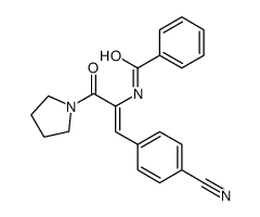 N-[1-(4-cyanophenyl)-3-oxo-3-pyrrolidin-1-ylprop-1-en-2-yl]benzamide结构式