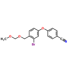 4-{3-Bromo-4-[(methoxymethoxy)methyl]phenoxy}benzonitrile结构式