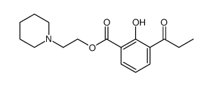 Benzoic acid, 2-hydroxy-3-(1-oxopropyl)-, 2-(1-piperidinyl)ethyl ester结构式