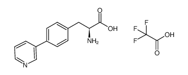 (S)-2-amino-3-(4-pyridin-3-yl-phenyl)-propionic acid trifluoroacetate Structure