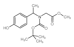 methyl 2-[1-(4-hydroxyphenyl)ethyl-[(2-methylpropan-2-yl)oxycarbonyl]amino]acetate Structure