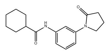 Cyclohexanecarboxamide, N-[3-(2-oxo-1-pyrrolidinyl)phenyl]-结构式