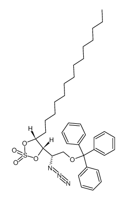 (4S,5R)-4-((S)-1-azido-2-(trityloxy)ethyl)-5-tetradecyl-1,3,2-dioxathiolane 2,2-dioxide Structure