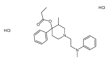 [3-methyl-1-[2-(N-methylanilino)ethyl]-4-phenylpiperidin-4-yl] propanoate,dihydrochloride Structure