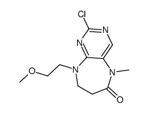 10-chloro-2-(2-methoxyethyl)-6-methyl-2,6,9,11-tetrazabicyclo[5.4.0]undeca-7,9,11-trien-5-one结构式