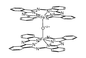 (μ-oxo)bis[(phthalocyaninato)iron(IV)](2+) Structure