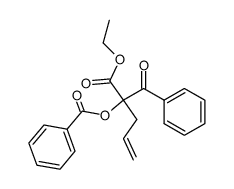 Benzoyloxy-allyl-benzoylessigsaeure-aethylester结构式