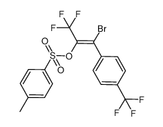 (E)-1-bromo-3,3,3-trifluoro-2-tosyloxy-1-(4-trifluoromethylphenyl)propene结构式