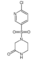 4-((6-chloro-3-pyridinyl)sulfonyl)-2-piperazinone结构式