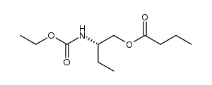 (S)-(-)-2-[N-(ethoxycarbonyl)amino]butyl butyrate Structure