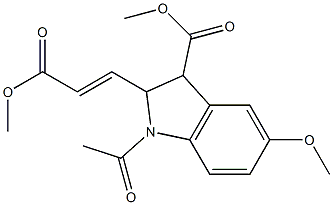 methyl (E)-1-acetyl-5-methoxy-2-(3-methoxy-3-oxoprop-1-en-1-yl)indoline-3-carboxylate Structure