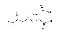 3,3-bis-carboxymethylsulfanyl-butyric acid methyl ester结构式