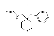 N-(formamidomethyl)-N-benzyl morpholinium iodide Structure