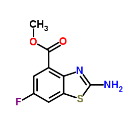 Methyl 2-amino-6-fluoro-1,3-benzothiazole-4-carboxylate结构式