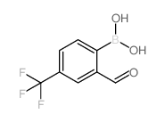 (2-甲酰基-4-(三氟甲基)苯基)硼酸结构式