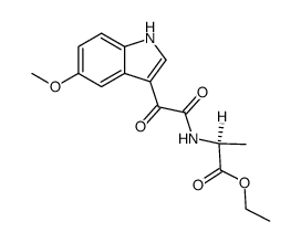 (S)-2-[2-(5-Methoxy-1H-indol-3-yl)-2-oxo-acetylamino]-propionic acid ethyl ester Structure