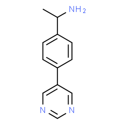 1-[4-(pyrimidin-5-yl)phenyl]ethan-1-amine structure