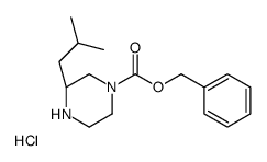 benzyl (3S)-3-(2-methylpropyl)piperazine-1-carboxylate,hydrochloride Structure