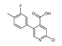 2-chloro-5-(3-fluoro-4-methylphenyl)pyridine-4-carboxylic acid Structure