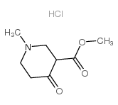 N-Methyl-3-carbomethoxy-4-piperidone hydrochloride Structure