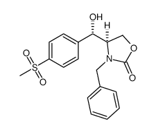 (R)-3-benzyl-4-[(S)-hydroxy(4-methylsulfonylphenyl)methyl]oxazolidin-2-one Structure