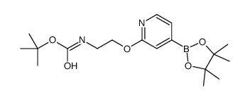 tert-butyl N-[2-[4-(4,4,5,5-tetramethyl-1,3,2-dioxaborolan-2-yl)pyridin-2-yl]oxyethyl]carbamate结构式
