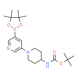 5-(4-[(tert-Butoxycarbonyl)amino]piperidin-1-yl)pyridine-3-boronic acid pinacol ester picture