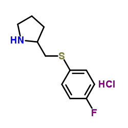 2-(4-Fluoro-phenylsulfanylmethyl)-pyrrolidine hydrochloride Structure