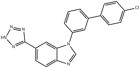 1-(4'-Chlorobiphenyl-3-yl)-6-(2H-tetrazol-5-yl)-1H-benzimidazole structure