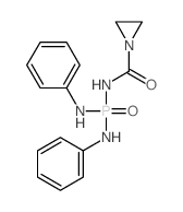 1-Aziridinecarboxamide,N-[bis(phenylamino)phosphinyl]- Structure